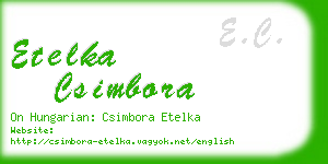 etelka csimbora business card